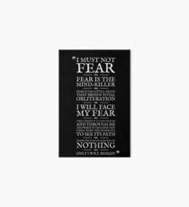 Litany Against Fear Art Board