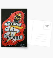 Tattoo Dagger Sit - Art By Kev G Postcards