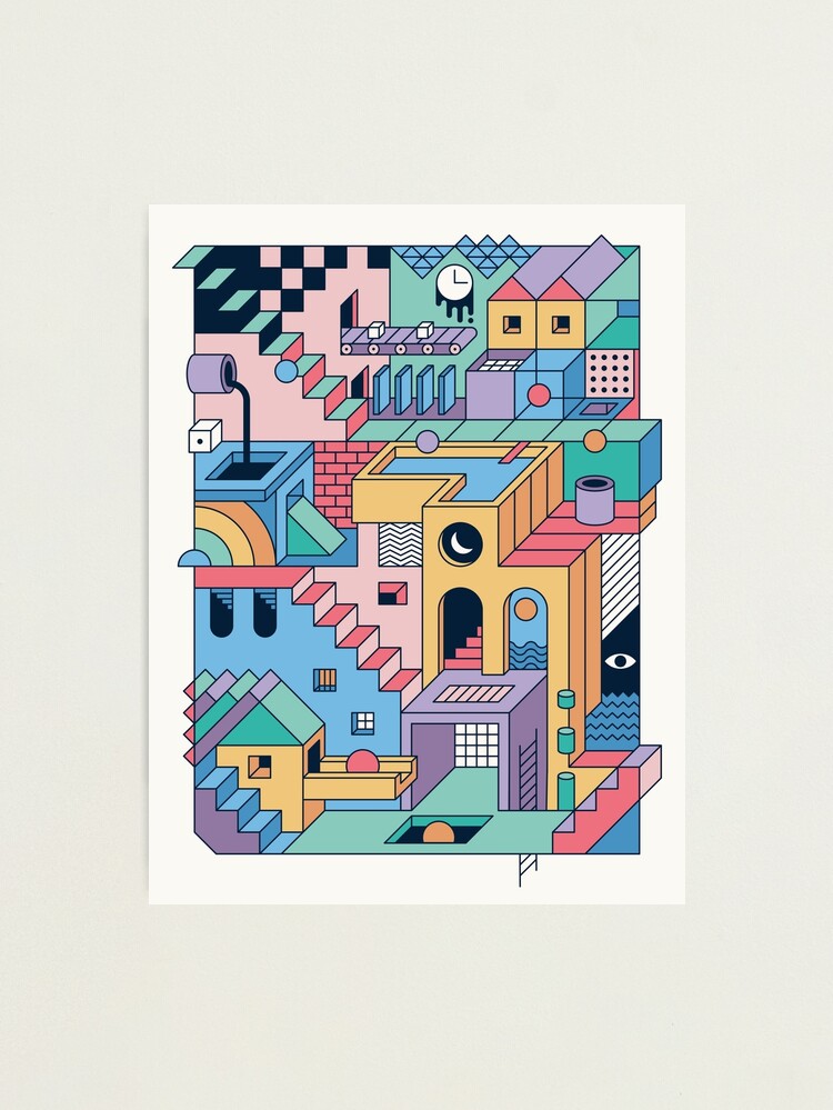 Alternate view of 80's Escher Photographic Print