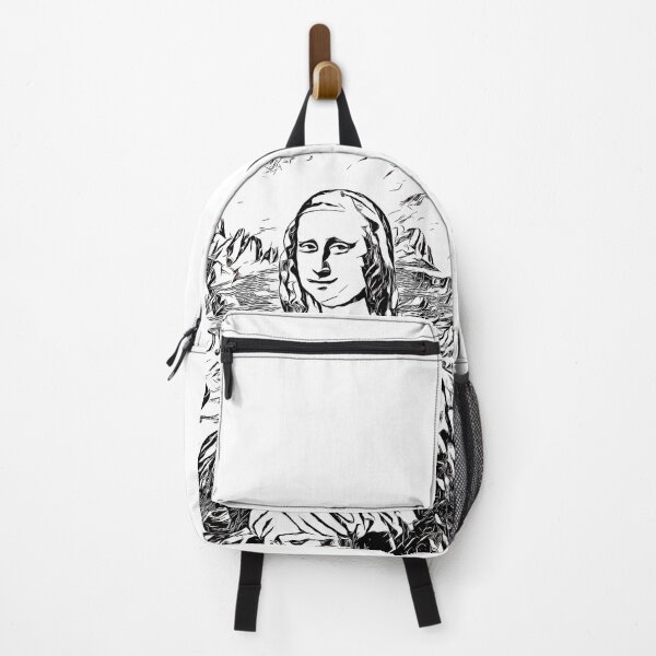 Item preview, Mona Lisa: Leonardo Da Vinci Digitally Edited, Altered Into 3:2 Format, and Black and White (White Clear Background) designed and sold by TeachUrb.