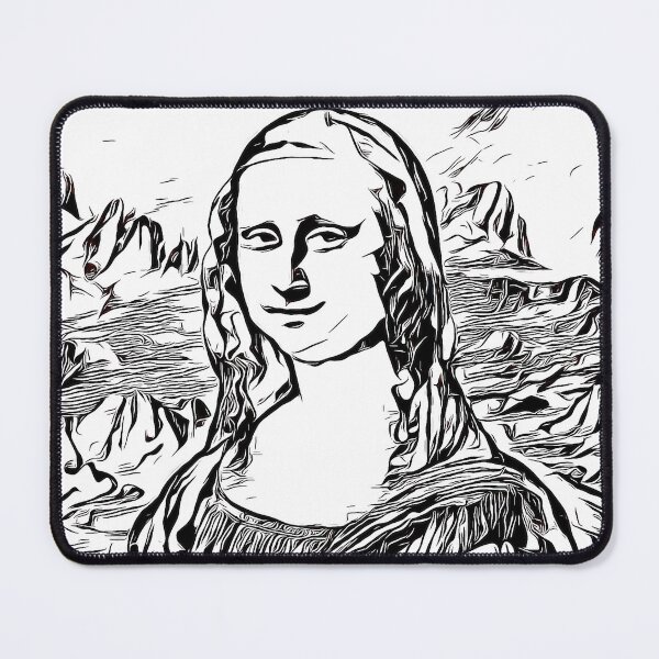 Item preview, Mona Lisa: Leonardo Da Vinci Digitally Edited, Altered Into 3:2 Format, and Black and White (White Clear Background) designed and sold by TeachUrb.