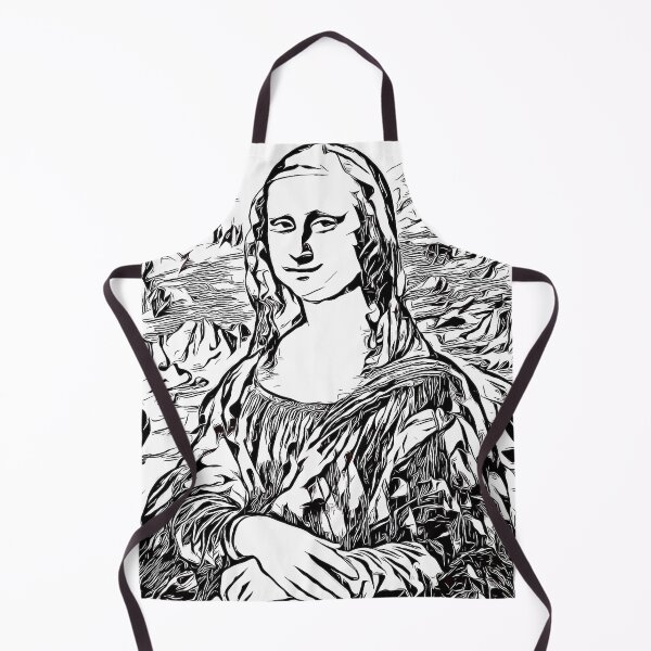 Item preview, Mona Lisa: Leonardo Da Vinci Digitally Edited, Altered Into 3:2 Format, and Black and White (White Clear Background) designed and sold by TeachUrb.