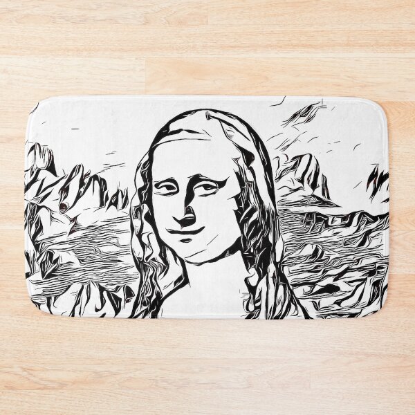 Item preview, Mona Lisa: Leonardo Da Vinci Digitally Edited, Altered Into 3:2 Format, and Black and White (White Clear Background) designed and sold by TeachUrb.