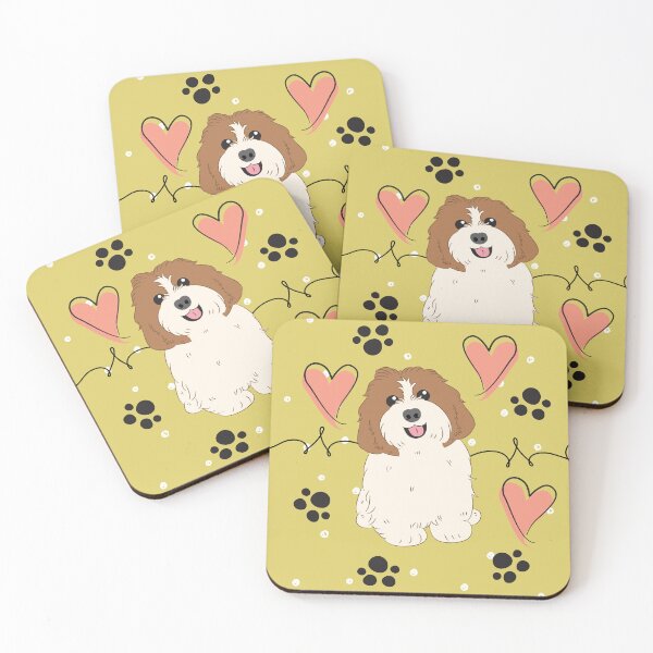 Item preview, LOVE Red White Havanese Dog designed and sold by Lulupainting.