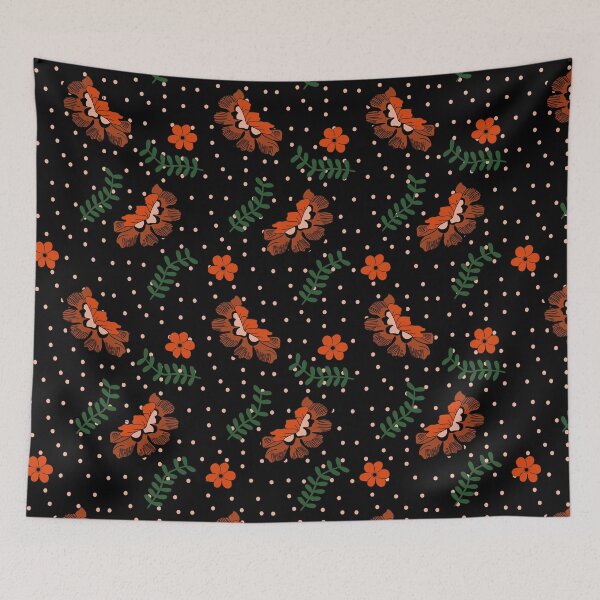 Item preview, cheerful flowers polka dots seamless floral pattern designed and sold by ssblondess.
