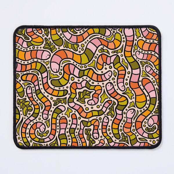 Item preview, Rainbow Worms Print designed and sold by doodlebymeg.