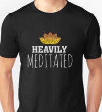 Heavily Meditated - Yoga Zen Lotus Flower Slim Fit T-Shirt