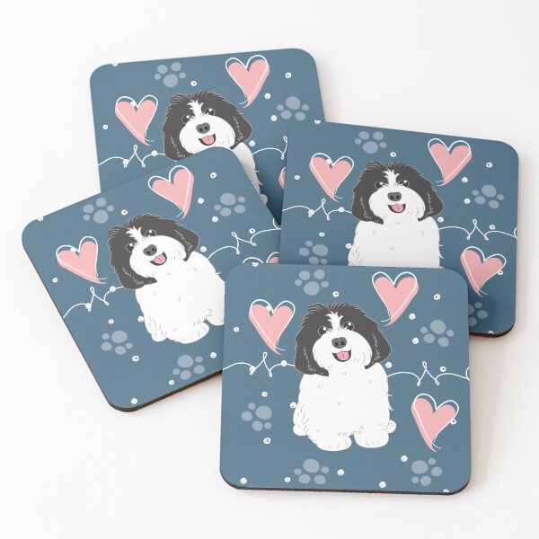 Item preview, LOVE Black White Havanese Dog designed and sold by Lulupainting.
