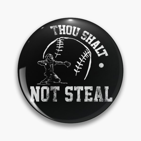Item preview, Baseball Catcher Thou Shalt Not Steal Religious Jesus designed and sold by Stephen-Rotter.