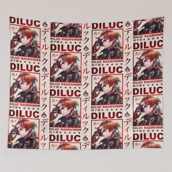 Item preview, Diluc Genshin Impact (red version) designed and sold by LokittyLevi.