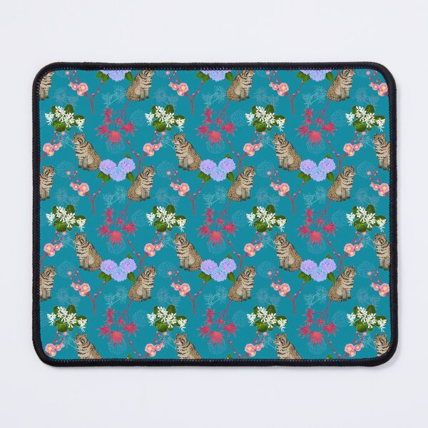 Item preview, Tsushima leopard cat, teal designed and sold by Naty Design Prague.