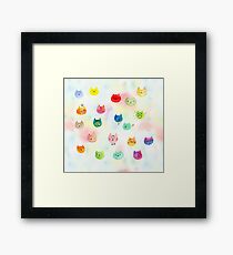 Cat confetti Framed Print