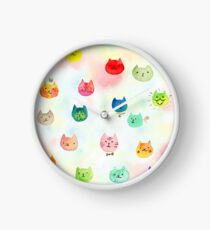 Cat confetti Clock