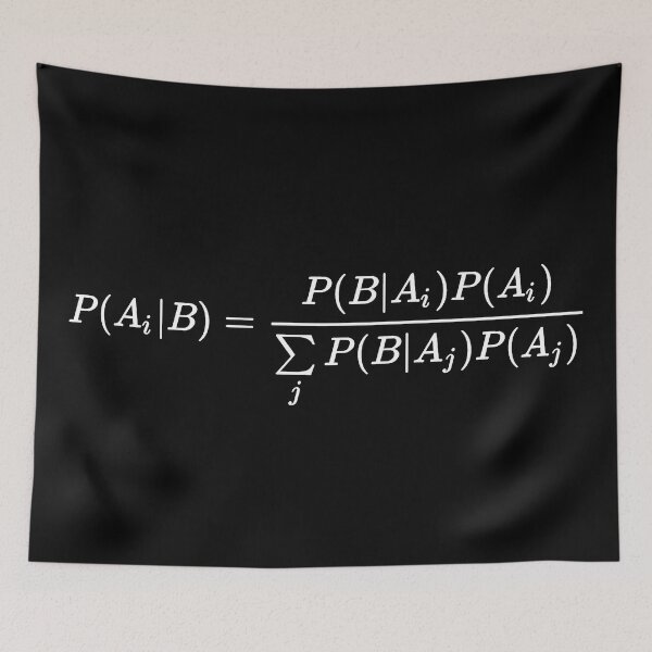 Item preview, bayes theorem of probability theory, extended form dark version designed and sold by NoetherSym.