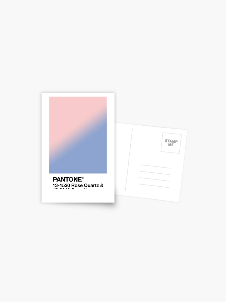 Rose Quartz and Serenity Pantone Postcard for Sale by aestheticqueen
