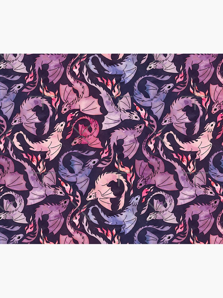 Dragon fire dark pink & purple by adenaJ
