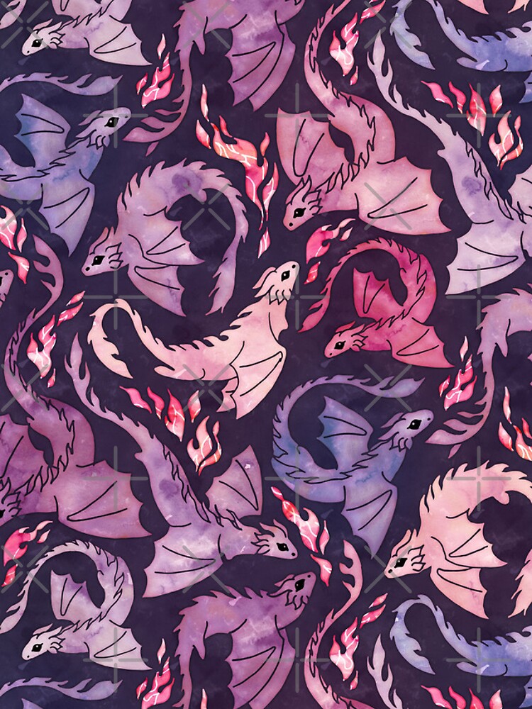 Dragon fire dark pink & purple by adenaJ
