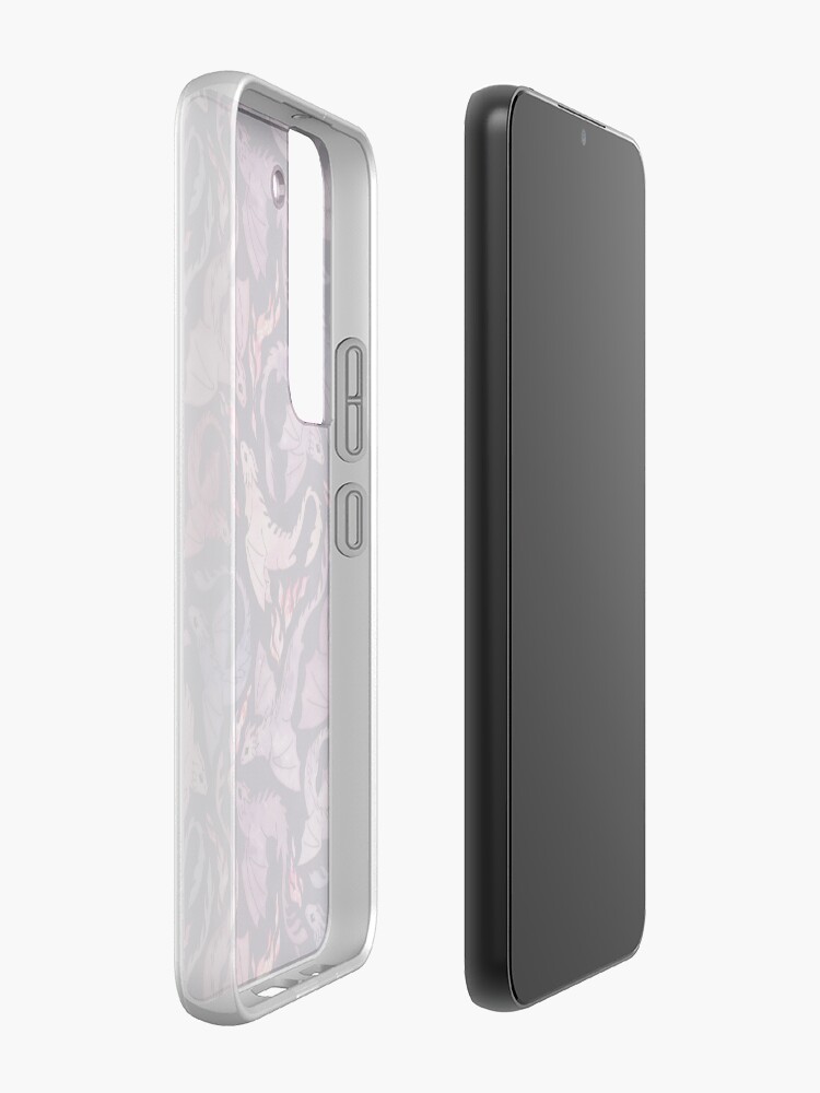 Alternate view of Dragon fire dark pink & purple Samsung Galaxy Phone Case