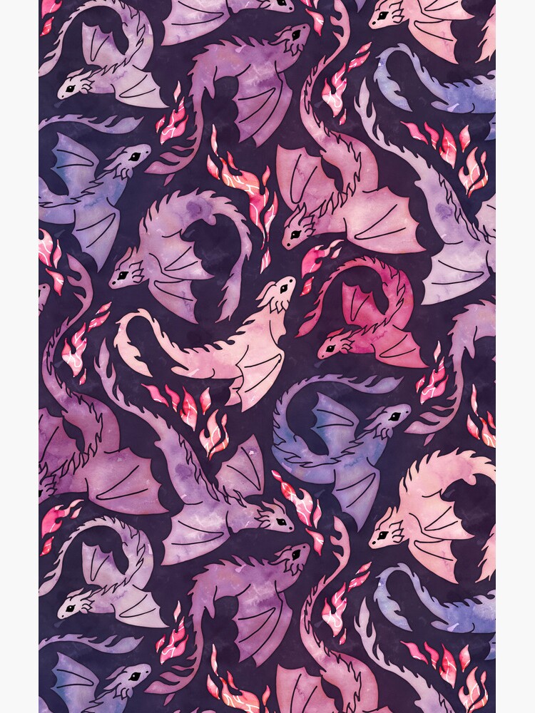 Dragon fire dark pink & purple by adenaJ
