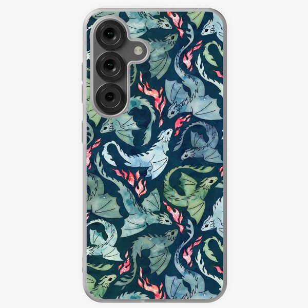 Item preview, Dragon Fire bleu foncé et vert designed and sold by adenaJ.