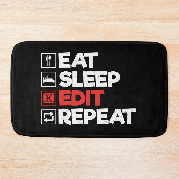 Item preview, Eat Sleep Edit Repeat: Funny Video Editor Proofreader designed and sold by Adexyl.