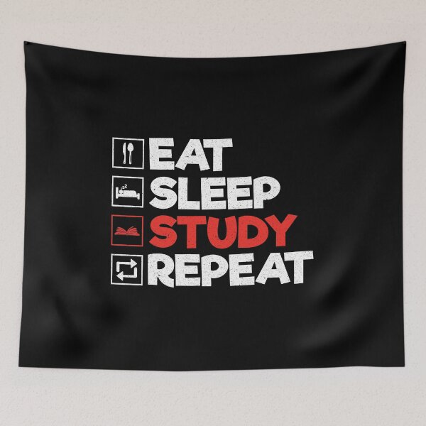 Item preview, Eat Sleep Study Repeat: Funny Student School Book Lover designed and sold by Adexyl.