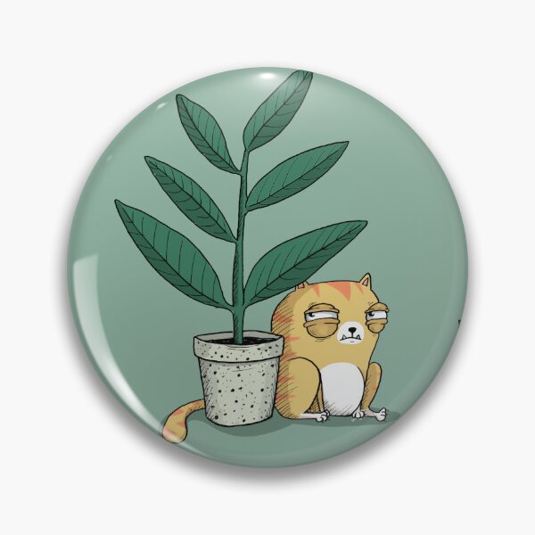 Item preview, Gato y planta sospechosos designed and sold by agrapedesign.