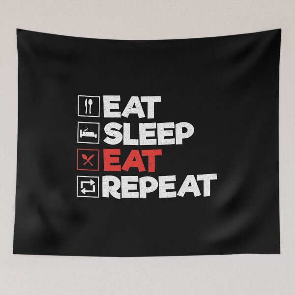 Item preview, Eat Sleep Eat Repeat: Funny Snacks Food Lover designed and sold by Adexyl.