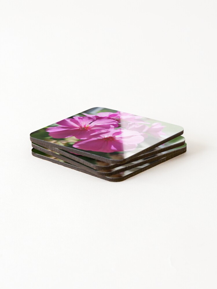 Thumbnail 4 of 5, Coasters (Set of 4), Geranium designed and sold by bobewing.