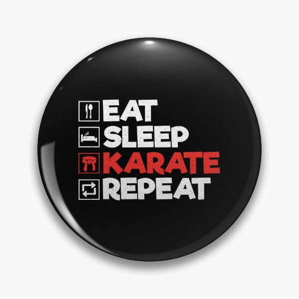 Artikelvorschau, Eat Sleep Karate Repeat: Lustiger Karate-Kampfkunstliebhaber entworfen und verkauft von Adexyl.