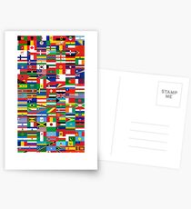 Flaggen der Welt Postkarten
