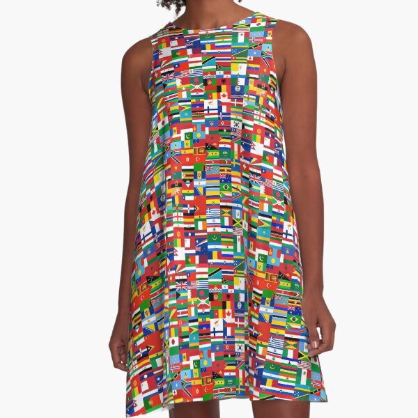 Flags of the World A-Line Dress