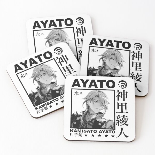 Item preview, Ayato Genshin Impact (black version) designed and sold by LokittyLevi.
