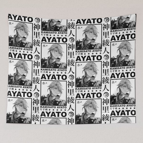 Item preview, Ayato Genshin Impact (black version) designed and sold by LokittyLevi.