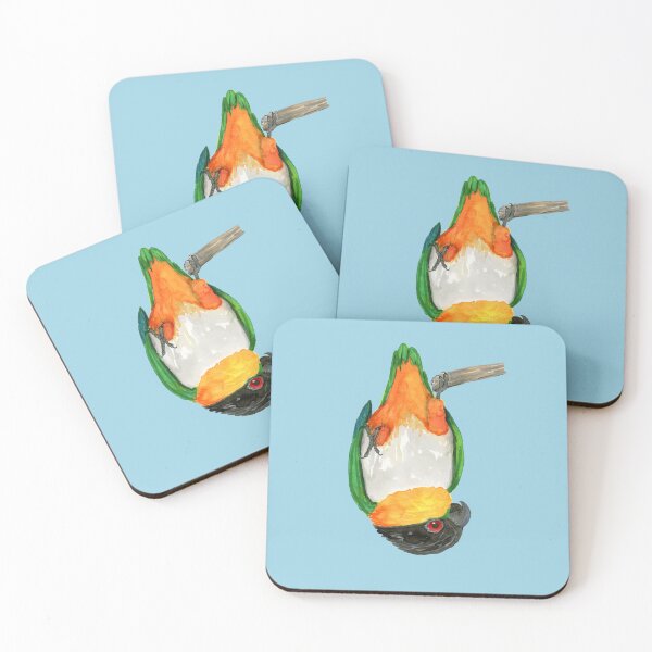 Item preview,  A blackheaded caique hanging upside down designed and sold by Bwiselizzy.