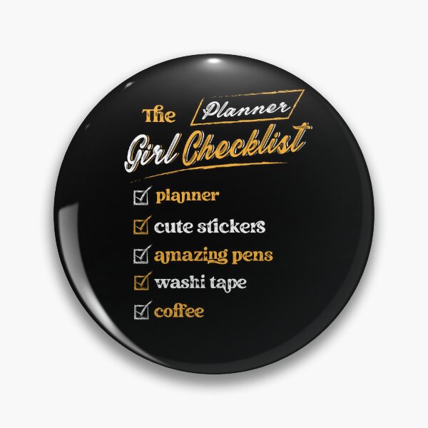 Item preview, Planner Girl Checklist Pens Stickers Washi Tape Coffee designed and sold by Marie-Fernandez.