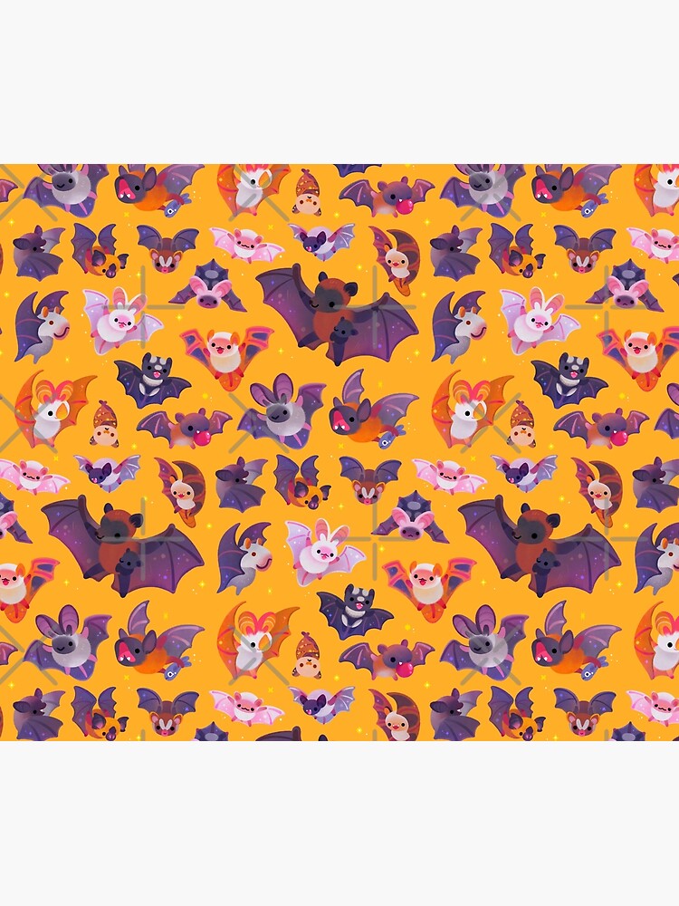 Bat - yellow Bath Mat by pikaole