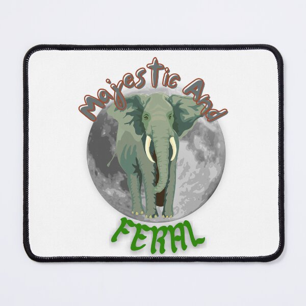 Item preview, Majestic And Feral Elephant, I Am Feral Elephant With Full Moon, designed and sold by SolSel ⭐⭐⭐⭐⭐.