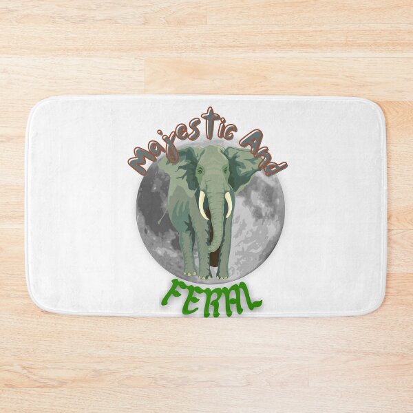 Item preview, Majestic And Feral Elephant, I Am Feral Elephant With Full Moon, designed and sold by SolSel ⭐⭐⭐⭐⭐.