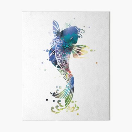 Koi Fish Art Board Print