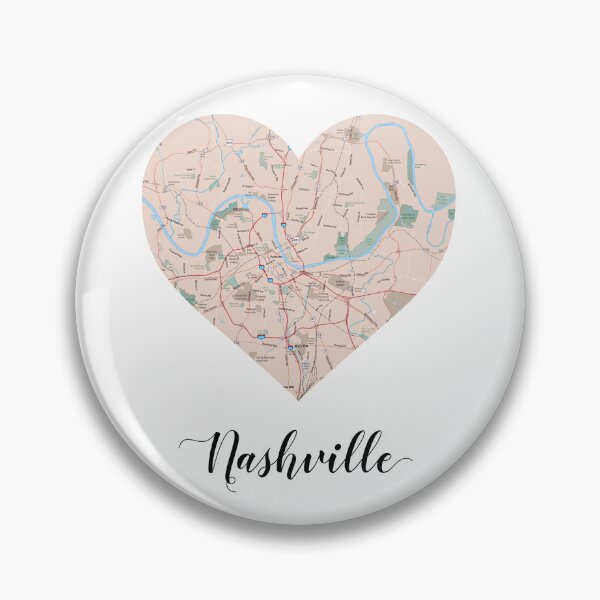 Aperçu de l'œuvre Carte du cœur de Nashville créée et vendue par LeCreateCo.
