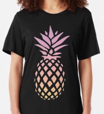 Ananas au coucher du soleil T-shirt ajusté