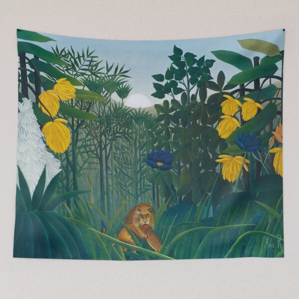 Item preview, Henri Rousseau's famous painting of The Repast of the Lion 1907 designed and sold by fivo.