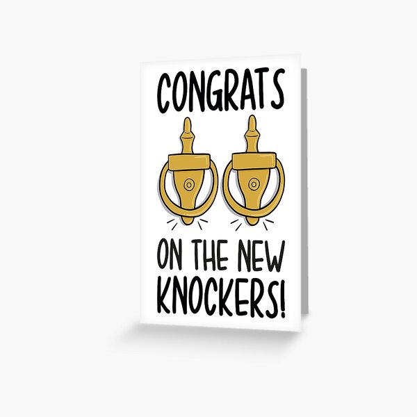 Knockers Pun Boob Job A6 Card Greeting Card for Sale by Toni