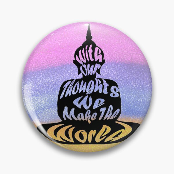 Item preview, Buddha quotes art- With our thoughts, we make the world. designed and sold by Pattern Petals.