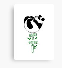 Balance Is Everything! Tumbling panda. Canvas Print