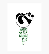 Balance Is Everything! Tumbling panda. Photographic Print