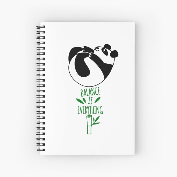 ¡El equilibrio lo es todo! Panda panda. Cuaderno de espiral