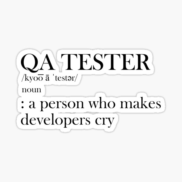 Artikel-Vorschau von QA-Tester-Definition, designt und verkauft von SomeDesignThing.