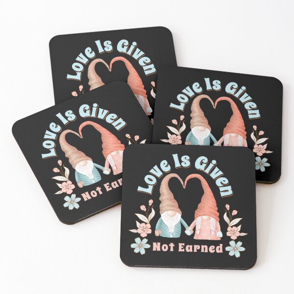 Item preview, Love Is Given, Not Earned Gnome Heart Couple designed and sold by UofHeaven.